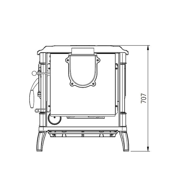 NORDICA - Poêle à Bois 7.7kw Noir - ISETTALEAN - large