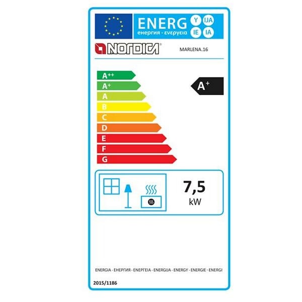 NORDICA - Poêle à Bois Fonte 7.5kw - MARLENA.16 - large