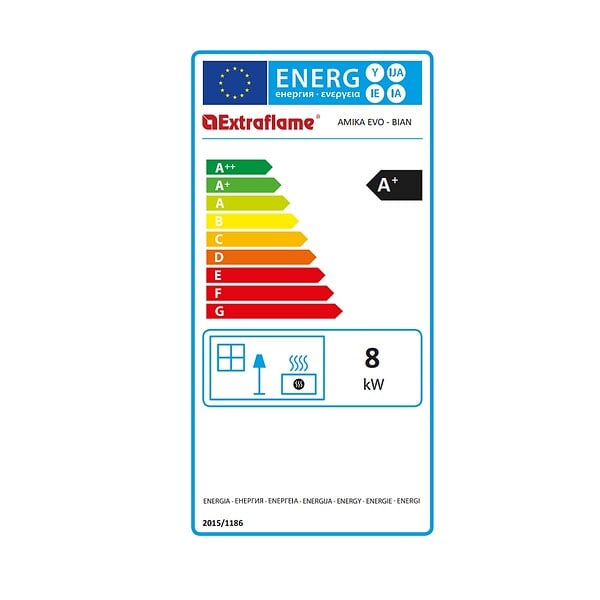 NORDICA - Poêle à Granulés 8kw Noir - AMIKAEVONOIR - large