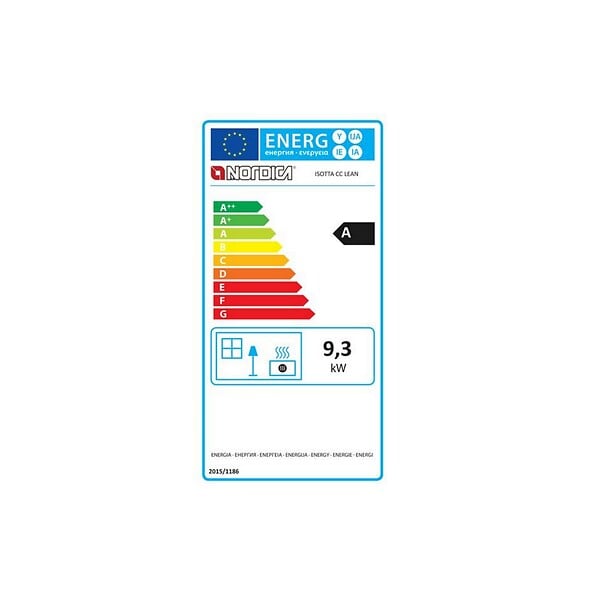 NORDICA - Poêle à Bois Fonte 4.9kw Noir Antracite - ISOTTACCLEAN - large