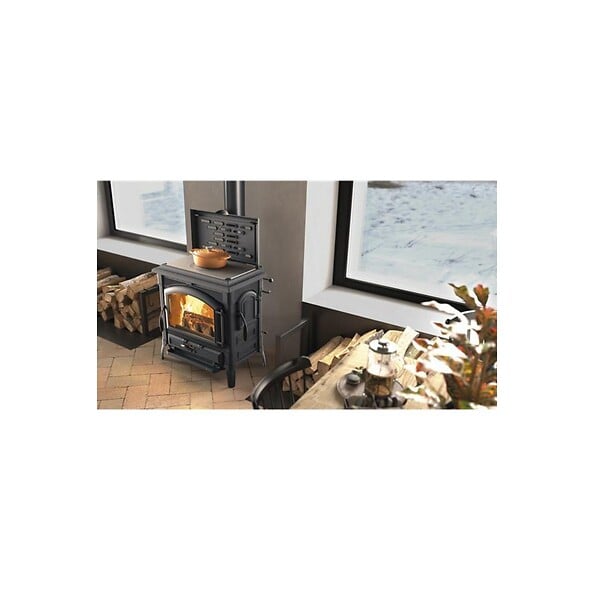 NORDICA - Poêle à Bois Fonte 4.9kw Noir Antracite - ISOTTACCLEAN - large