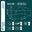 VOUNOT - Enclos poulailler en metal galvanise et grillage avec bache PE 400x300x200cm - vignette