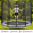 KANGUI - Trampoline rond Ø 250cm avec filet, échelle, bâche et kit ancrage - RALLI 250 - vignette