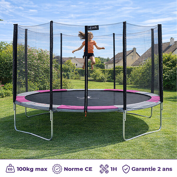 KANGUI - KANGUI Trampoline rond Ø430cm avec filet de sécurité - RALLI 430 - large