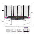 KANGUI - Trampoline rond Ø 430cm avec filet, échelle, bâche et kit ancrage - RALLI 430 - vignette