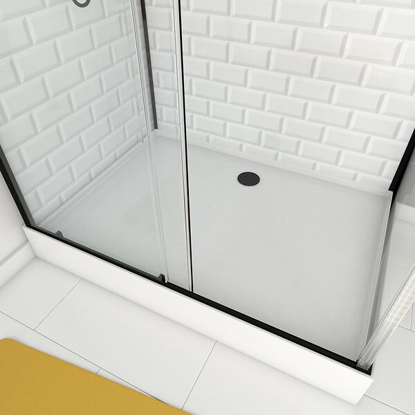 AURLANE - Cabine de douche rectangle 80x110x230cm à motif carreaux de métro - UNDERGROUND RECTANGLE 110 - large