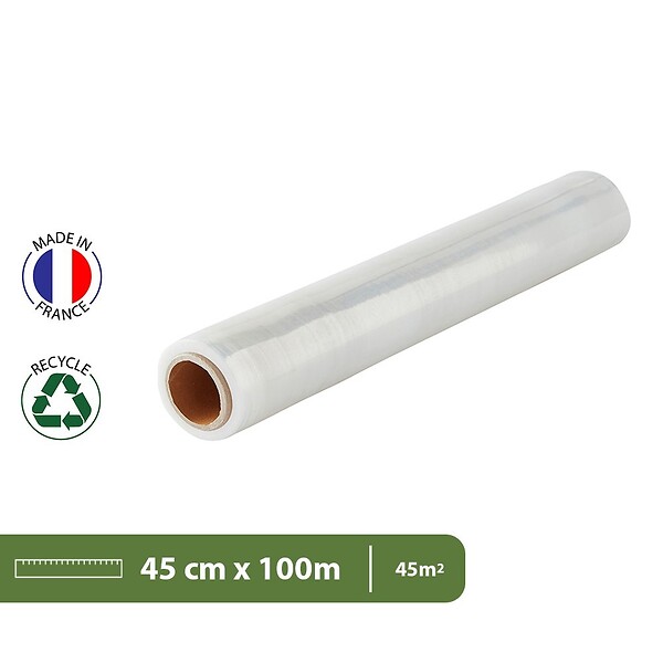 PACK AND MOVE - Pack and Move - Lot 2 Films Étirables - 0,45 x 100 m - Protection, Emballage, Déménagement - Anti rayures - Anti frottements - Imperméable - large