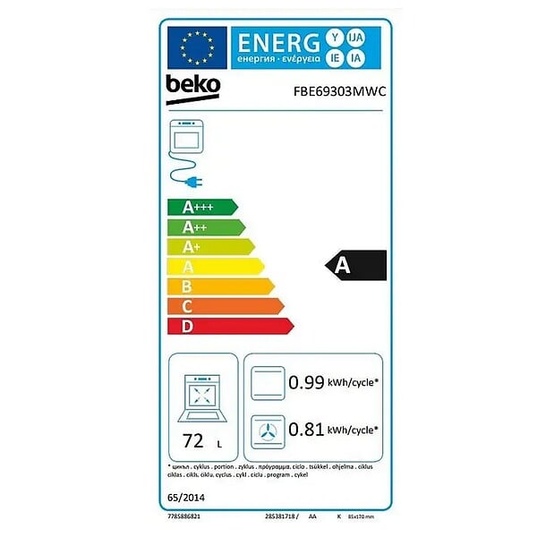 BEKO - Cuisinière Induction 72l 4 Feux Blanc - FBE69303MWC - large