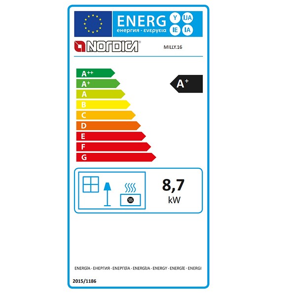 NORDICA - Cuisinière à Bois 8.7 Kw Bordeaux - MILLY.16BORDEAUX - large