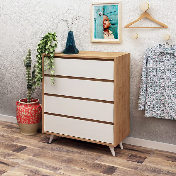 HABITAT ET JARDIN - Commode en bois "Suvera" - 70 x 40 x 86 cm - Beige - large
