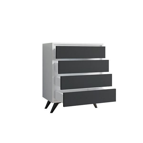 HABITAT ET JARDIN - Commode en bois "Suvera" - 70 x 40 x 86 cm - Blanc - large