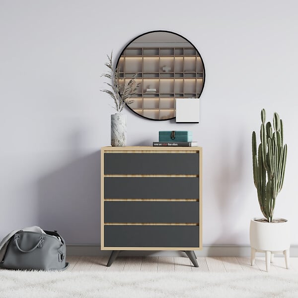 HABITAT ET JARDIN - Commode en bois "Suvera" - 70 x 40 x 86 cm - Marron - large