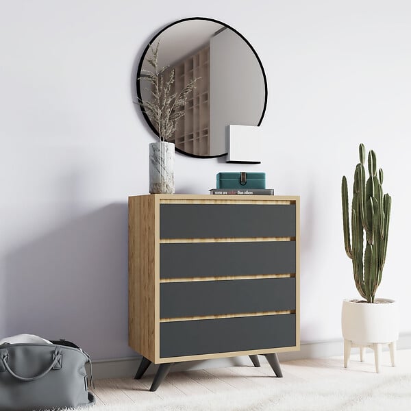 HABITAT ET JARDIN - Commode en bois "Suvera" - 70 x 40 x 86 cm - Marron - large