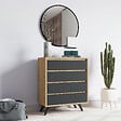 HABITAT ET JARDIN - Commode en bois "Suvera" - 70 x 40 x 86 cm - Marron - vignette