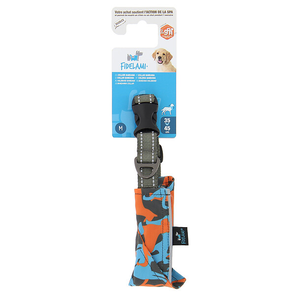 FIDELAMI - collier bandana motif "dog" m - large