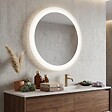 KIAMAMI VALENTINA - Miroir Arrondi 75Cm Avec Sablage Rétro-Éclairé - vignette
