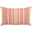 BELIANI - Lot de 2 coussins décoratifs INULA Coton 30 x 50 cm Orange Motif géométrique - vignette