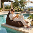 SOO  SANTAI - Pouf piscine XL flottant 140x120 cm brun – billes incluses (à remplir) – intérieur / extérieur (LBF140120-5-SET) - vignette