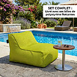 SOO  SANTAI - Fauteuil piscine XL flottant 100x90 cm vert – billes incluses (à remplir) – intérieur / extérieur (DC10090-1-SET) - vignette