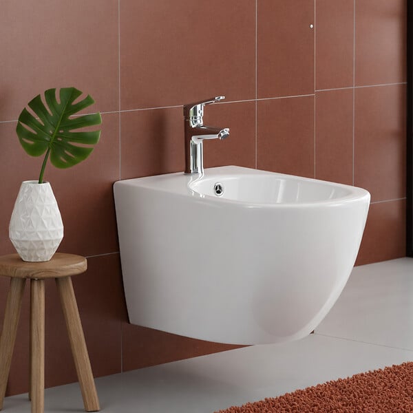OTITEC - Bidet suspendu - 52 x 36,3 x 33 cm - Blanc -VELA - large