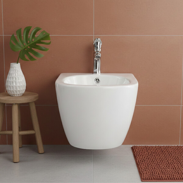 OTITEC - Bidet suspendu - 52 x 36,3 x 33 cm - Blanc -VELA - large