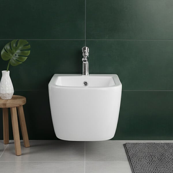 OTITEC - Bidet suspendu - 52 x 37 x 29 cm - Blanc - CLEO - large