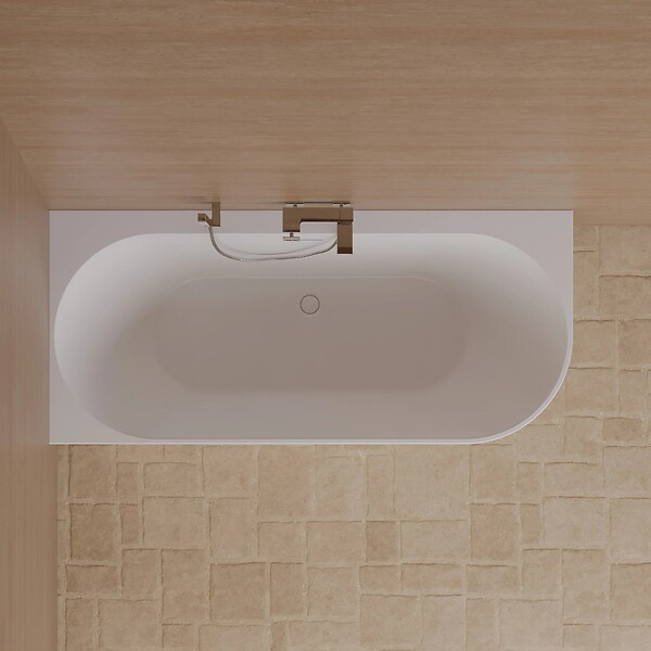 SPALINA - Baignoire Ilot Cosmic 170 gauche blanche 170 x76 x58 cm, by SPALINA - large