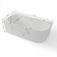 SPALINA - Baignoire Ilot Cosmic 170 gauche blanche 170 x76 x58 cm, by SPALINA - vignette