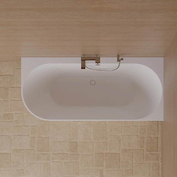 SPALINA - Baignoire Ilot Cosmic 170 droite blanche 170 x76 x58 cm, by SPALINA - large