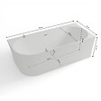 SPALINA - Baignoire Ilot Cosmic 170 droite blanche 170 x76 x58 cm, by SPALINA - vignette