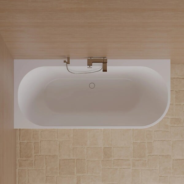 SPALINA - Baignoire Ilot Cosmic 180 gauche blanche 180 x80 x58 cm, by SPALINA - large