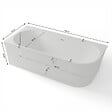 SPALINA - Baignoire Ilot Cosmic 180 gauche blanche 180 x80 x58 cm, by SPALINA - vignette