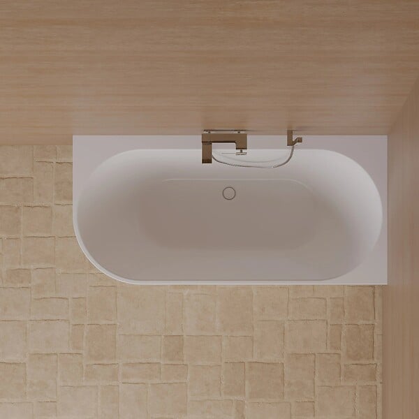 SPALINA - Baignoire Ilot Cosmic 160 droite blanche 160 x76 x58 cm, by SPALINA - large
