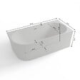SPALINA - Baignoire Ilot Cosmic 160 droite blanche 160 x76 x58 cm, by SPALINA - vignette