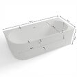 SPALINA - Baignoire Ilot Cosmic 180 droite blanche 180 x80 x58 cm, by SPALINA - vignette