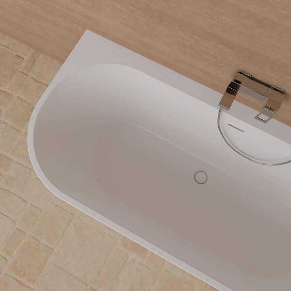 SPALINA - Baignoire Ilot Cosmic 180 droite blanche 180 x80 x58 cm, by SPALINA - large