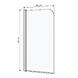 OTITEC - Pare-baignoire – 80 x 140 cm – Chrome – AURIA - vignette