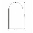OTITEC - Pare-baignoire – 80 x 140 cm – Noir – LIVIA - vignette