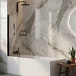 OTITEC - Pare-baignoire – 80 x 140 cm – Noir – AURIA - vignette