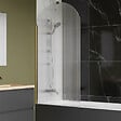 OTITEC - Pare-baignoire flûté – 80 x 140 cm – Or brossé – LIVIA - vignette