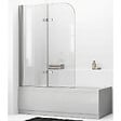 OTITEC - Pare-baignoire double panneau – 90 x 140 cm – Chrome – ELIA - vignette