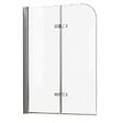 OTITEC - Pare-baignoire double panneau – 90 x 140 cm – Chrome – ELIA - vignette