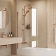 OTITEC - Pare-baignoire – 80 x 140 cm – Cuivre brossé – LIVIA - vignette