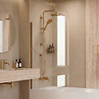 OTITEC - Pare-baignoire – 80 x 140 cm – Or brossé – LIVIA - vignette
