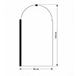 OTITEC - Pare-baignoire – 80 x 140 cm – Or brossé – LIVIA - vignette