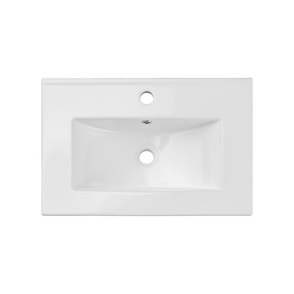 OTITEC - Vasque à encastrer rectangulaire - 60 x 39 cm - Blanc brillant - AUREA - large
