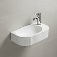 OTITEC - Lave-mains mural droite -40 x 21,5 cm -Blanc rainuré -NOVA - vignette