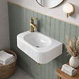 OTITEC - Lave-mains mural droite -42 x 22 cm -Blanc -NOVA - vignette