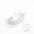OTITEC - Lave-mains mural droite -42 x 22 cm -Blanc -NOVA - vignette