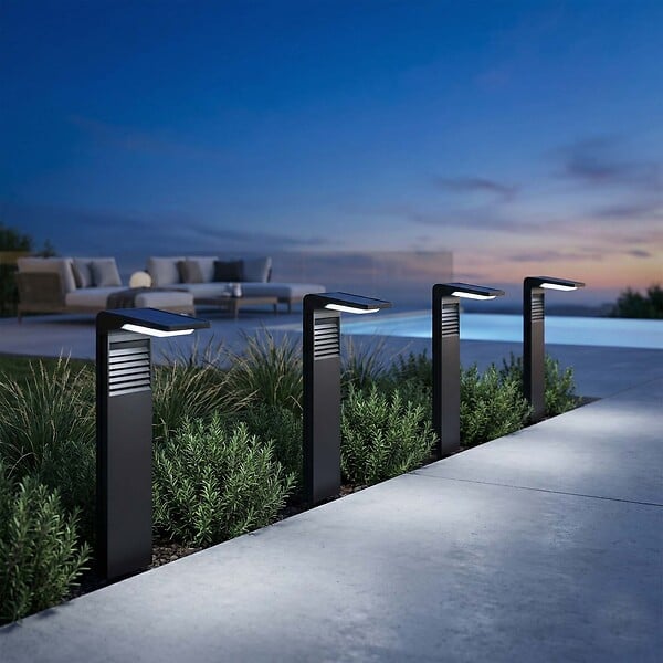 LUMISKY - 4 Potelets solaires OSTRY H41cm 150LM - large